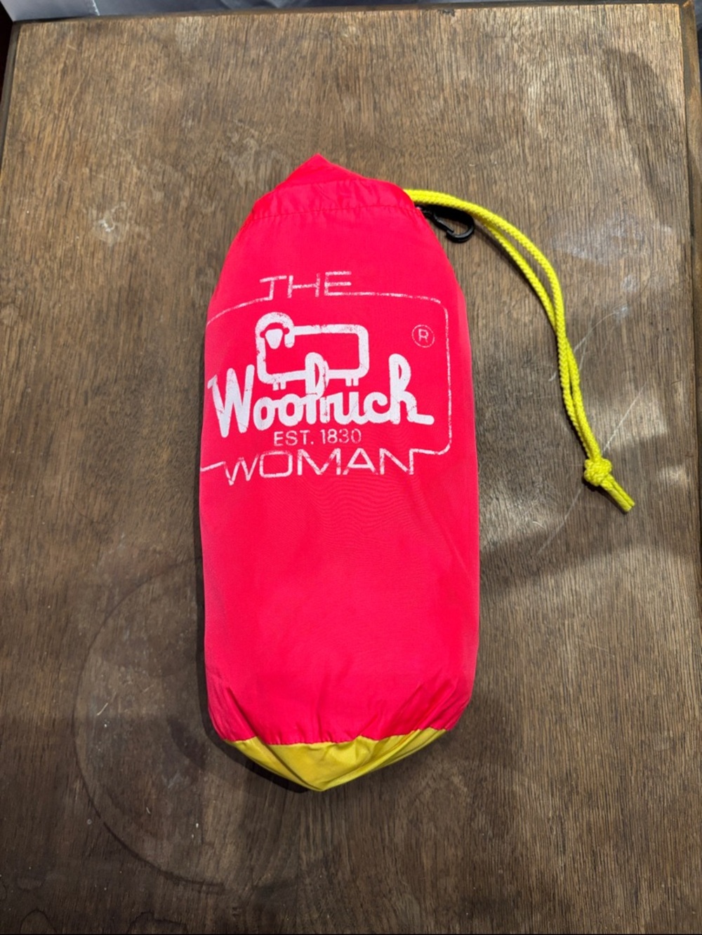 Woolrich Woman Packable Rain Pants w/ Bag in Bright Pink “mango” L vintage